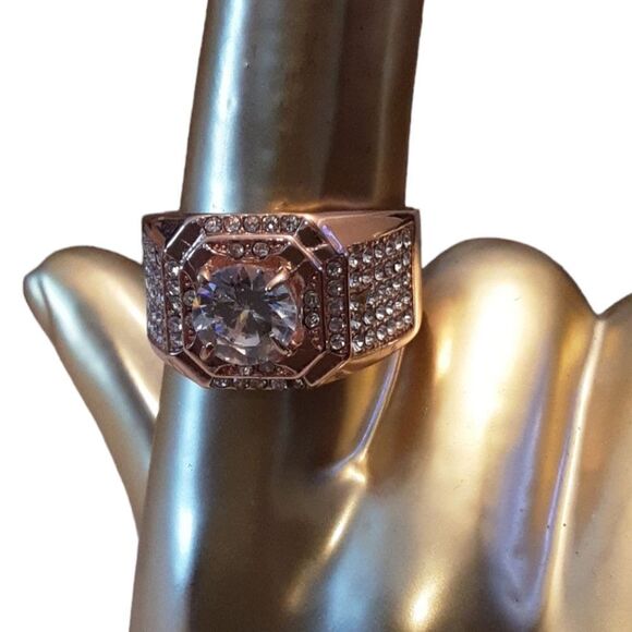 Men's Ring‎ 18k Filled Rose Gold NWOT size 12.75 - Picture 6 of 13